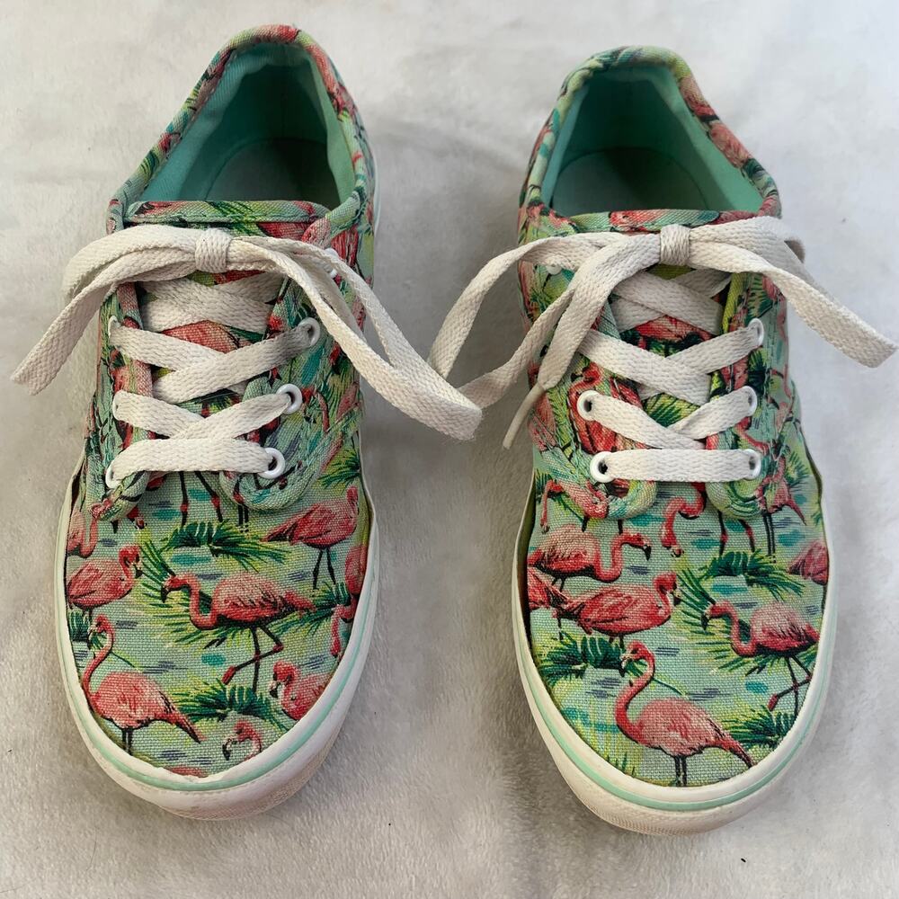 VANS UltraCush Pink Flamingo Tropical Missy 2.5 Kids Girls Sneakers (READ) - Picture 3 of 8